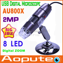 2MP 2 Mega píxeles de 800X 8LED USB microscopio Digital lupa del endoscopio cámara cmos, para Mac OS win7 y el 8 del envío de la gota