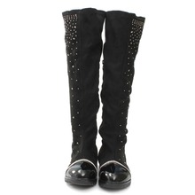 Size 26 37 Retail Trendy Princess Elegant Rhinestone Girl High Leg Boots Autumn Winter Female Children