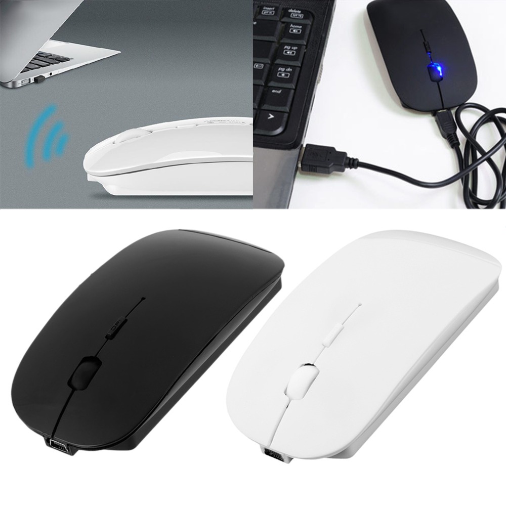 Ultra Ince Bluetooth 3.0 Kablosuz Sarj Edilebilir Fare Dilsiz Sessiz Fareler PC Oyun Icin Android Dizustu Bilgisayar Tablet Pric