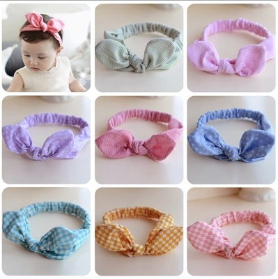 Cheap Wholesale New Lovely Baby Hair band Hair Accessories Striped Cotton font b Plaid b font
