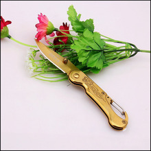 HIGH QUALITY golden Outdoor Portable Multifunction Knife Survival hunting knife folding blade knife camping knife saber