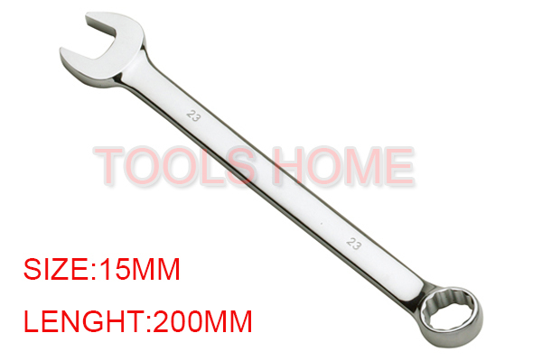 Free shipping!15mm Carbon Steel  mirror polish Chrome plate Combination Wrench  Closed+Open End Ferramentas Hand Tools