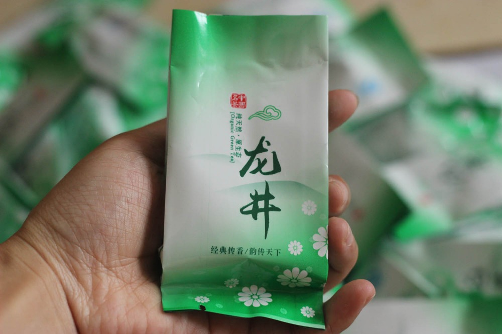 Buy 10 get 2 2015 Spring Longjing Green Tea Famous Good quality Dragon Well tea 5g