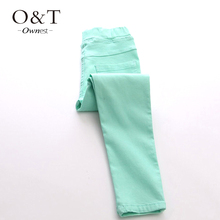 Drop Shipping Hot Sale 2015 Autumn Child Female Baby Slim Stretch Cotton Trousers Girl Legging pants