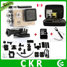 EKEN H9 Action camera Ultra HD 4K WiFi 1080P/60fps 2.0 LCD 170 lens Helmet Cam waterproof camera Battery +bag+monopod