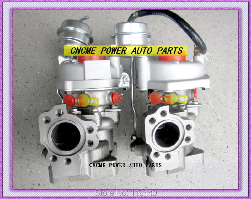K03 53039880016+53039880017 Twin Turbos Turbocharger For AUDI S4 97-01 A6 99-01 AJK ARE AZB AGB V6 2.7L 265HP (4)