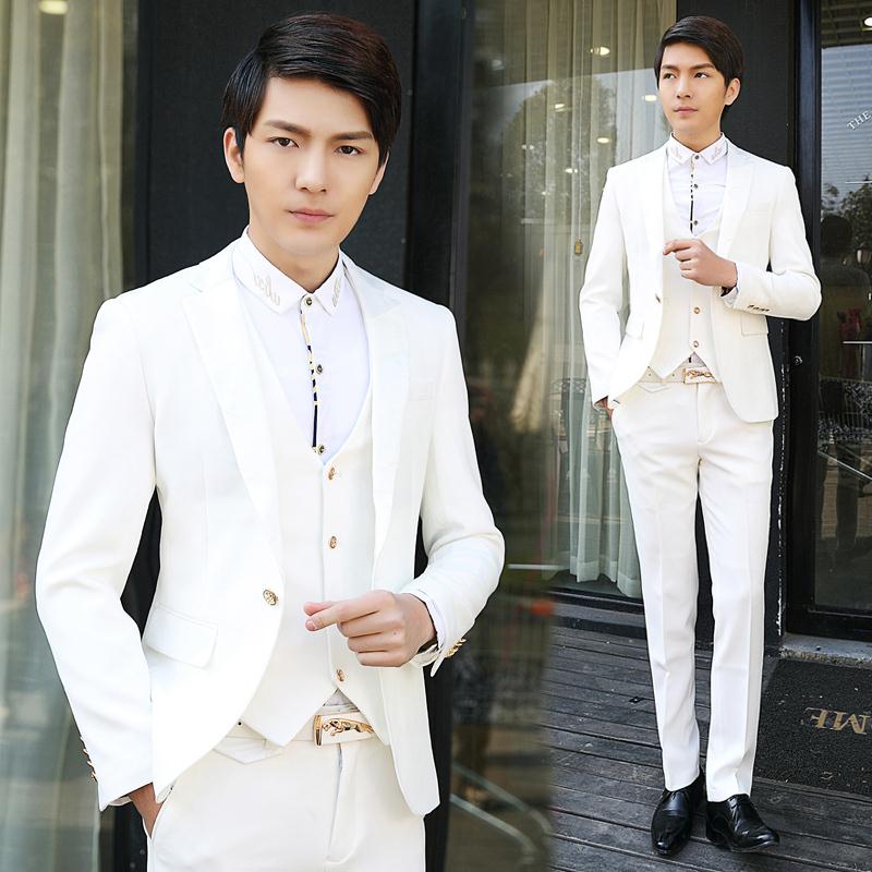 2015 new arrival wedding dress mens suits wedding groom three-piece suits Slim tuxedos for men jacket+pants+waistcoat
