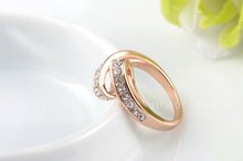 1PCS Free Shipping Genuine Austrian Crystal Fashion Ring Rose Gold Plated Rings Jewelry for Women