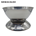 NEWACALOX Cooking Tool Stainless Steel Electronic Weight Scale Food Balance Cuisine Precision Kitchen Scales with Bowl