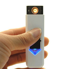 Free Shipping Windproof Rechargeable Flameless Cigarette No Gas e-Lighter USB Lighter ME3L