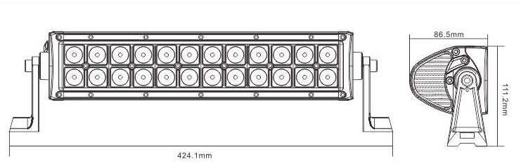 13.5 Inch 72W LED Light Bar for Off Road Indicators