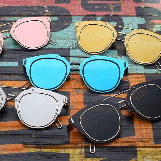 2015 New Fashion Sunglasses Women Brand Designer Sun Glasses Round metal glasses ss368