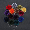 Men brooch flower lapel pin suit boutonniere exquisite Satin cloth simulation pin 14 colors button flower