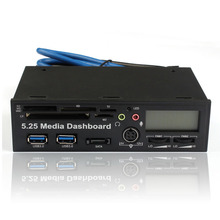 Beautiful Gitf New 5.25 Inch USB 3.0 High Speed Media Dashboard Front Panel PC Multi Card Reader Free Shipping Dec18