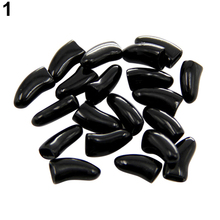 Hot New 20Pcs Colorful Soft Pet Dog Cat Kitten Paw Claw Control Nail Caps Cover