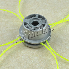 With 4 Lines Aluminum Double Head Thread Trimmer Head For Petrol Brushcutter Strimmer Free Shipping