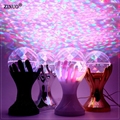 ZINUO Auto Rotating RGB LED Stage Lamps Palm Crystal Magic Ball Stage Effect Lighting Lamp Party