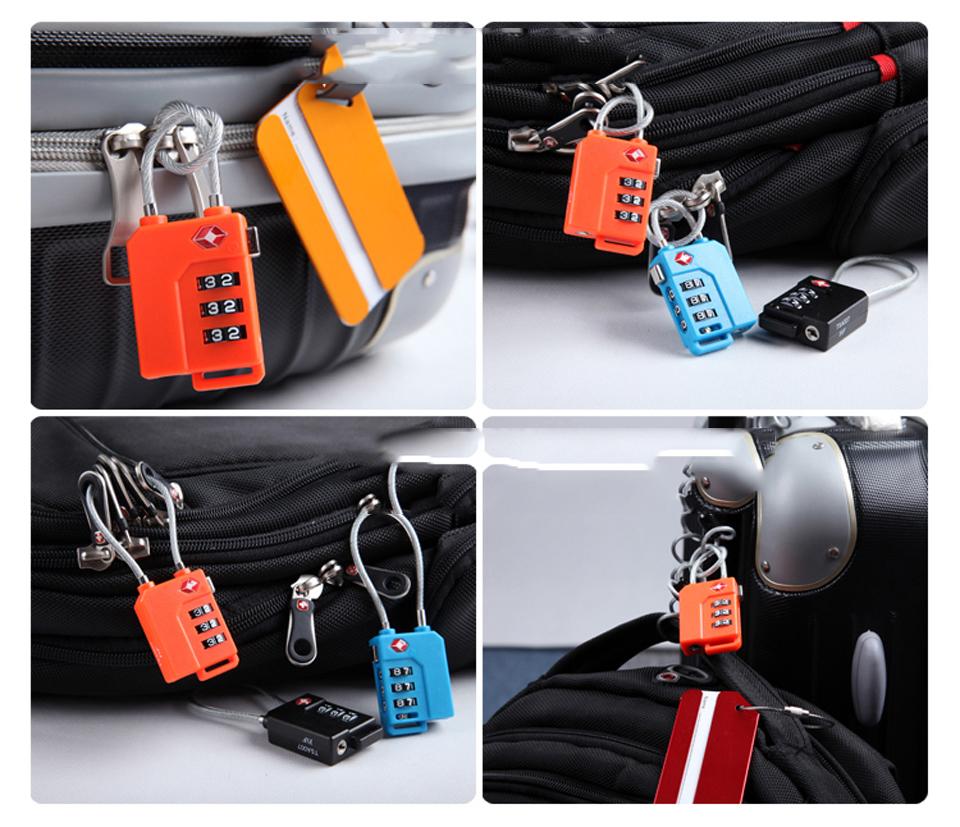 Safe Travel Suitcase Combination Lock Travel 3 Digit Cose Luggage Boxes Padlock Outdoor Tools