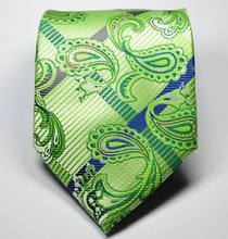 NT0347 Green Blue Paisley New Man s Jacquard Woven Silk Polyester Tie Classic Business Party Wedding