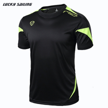 LUCKY SAILING Brand Men’s t-shirts Quick Dry Fitness Sports running compression shirt basketball T shirt men Soccer Jerseys