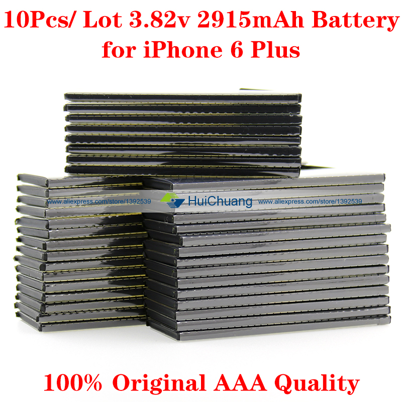 10Pcs/ Lot 100% Original Double IC Protection 2915mAh Battery for iPhone 6Plus Brand New Mobile Phone Li-ion Polymer Replacement