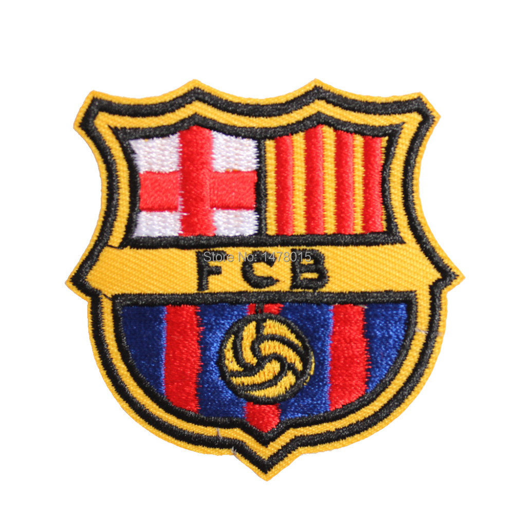 Wholesale Pcs Embroidered Iron On Patches Football Team Badge Sports