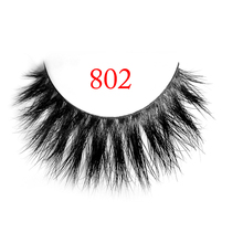 Free Shipping 1 Pair 802 100% real siberian 3d fur strip false eyelash long individual eyelashes horse hair lashes extension