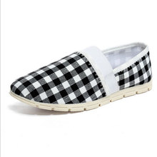 Fashion Summer Canvas Shoes Casual Wear Tartan Design Comfort Breathe Freely Handsome XZ11151