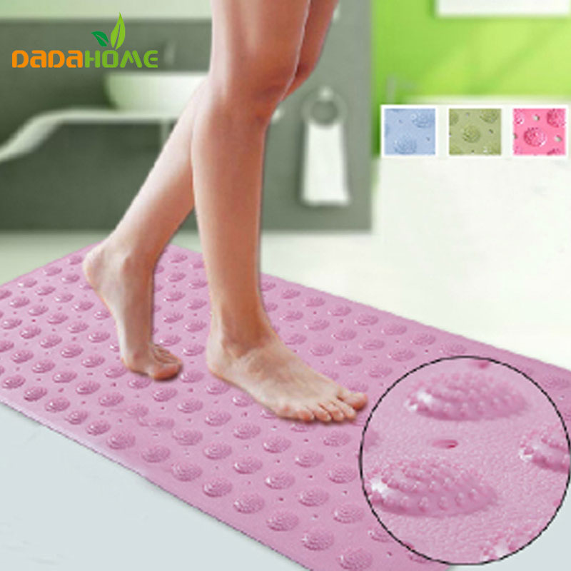 38*71cm Candy Color Scrub Massage Antideslizante Ducha Shower Mats Non-Slip Tapete Banheiro Rug Set