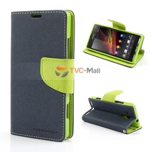 New Stylish Leather Mercury Fancy Diary Stand Leather Case for Sony Xperia SP C5303 C5302 C5306 M35h Accept Wholesale