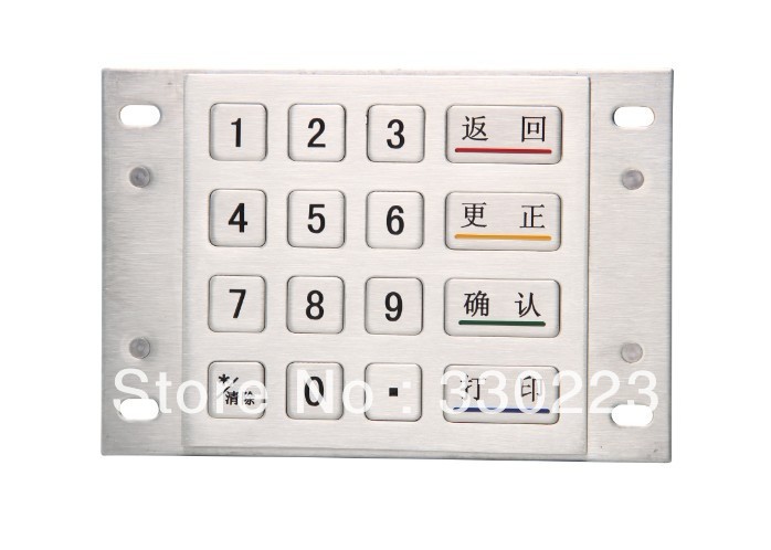 Metal encryption keyboard with16keys Encryption Pin Pad custom keyboard