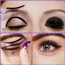 1pack makeup cat eyeliner stencil kit model for eyebrows template fard a paupiere diy pochoir card