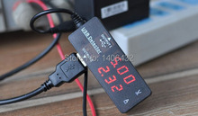 20 unids/lote Dual USB Detector de voltaje actual 3.2 ~ 10 V 0 ~ 3A del amperímetro del voltímetro cargador para Teable PC externo adaptador de batería