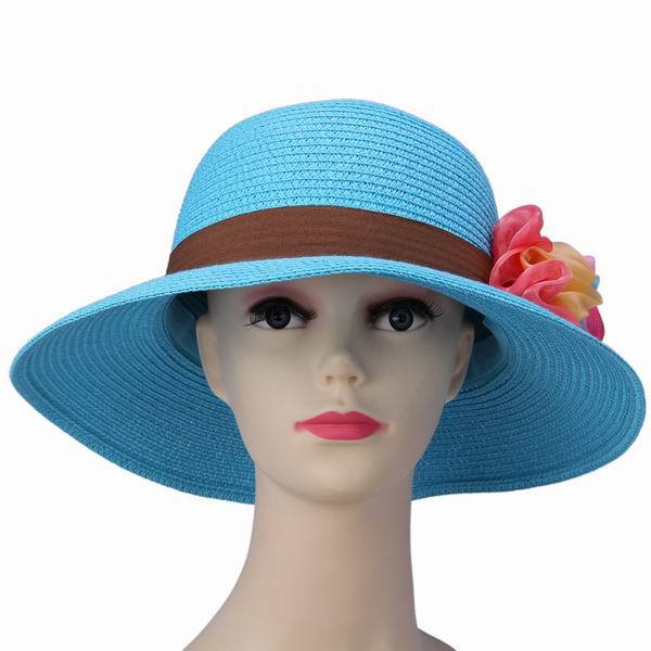 ... 1 PC Summer Paper Straw Hats for Women Female Chiffon Colorful Floral Decor Domb Round Top - 1-PC-Summer-Paper-Straw-Hats-for-Women-Female-Chiffon-Colorful-Floral-Decor-Domb-Round-Top