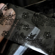 Classic Black Lace Flower Sexy Beauty Nail aluminum foil stickers nail stickers crafts template GL40