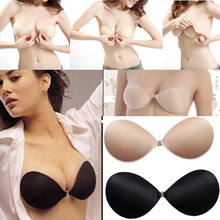 Sexy Women Invisible Strapless Bra Push Up Silicone Bust Front Closure Backless Self Adhesive Gel Size