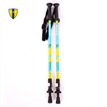 Ultra light Adjustable Telescopic Children Walking Stick Hiking Climbing Camping Trekking Pole Carbon Fiber Alpenstock Blue