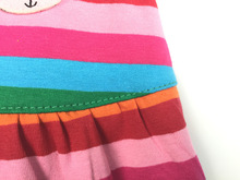 Kids Girl Dress Children Rainbow Striped Cotton Dresses Cross Halter Dress Grils Baby Clothes