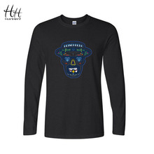 Breaking Bad Heisenberg Blue Head T Shirt 2016 Spring Casual Men Long Sleeve Cotton Tshirts Swag Funny Rock T-shirts LT0254