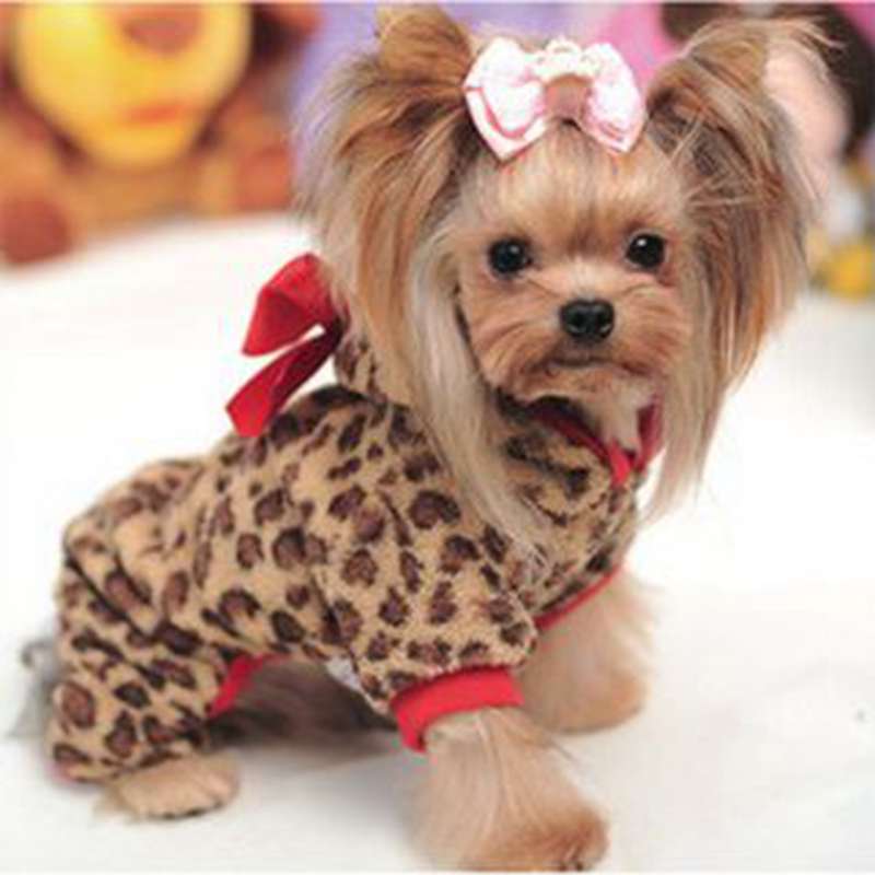 New Fashion Winter Pet Dog Clothes Leopard Fleece Clothing for Dogs