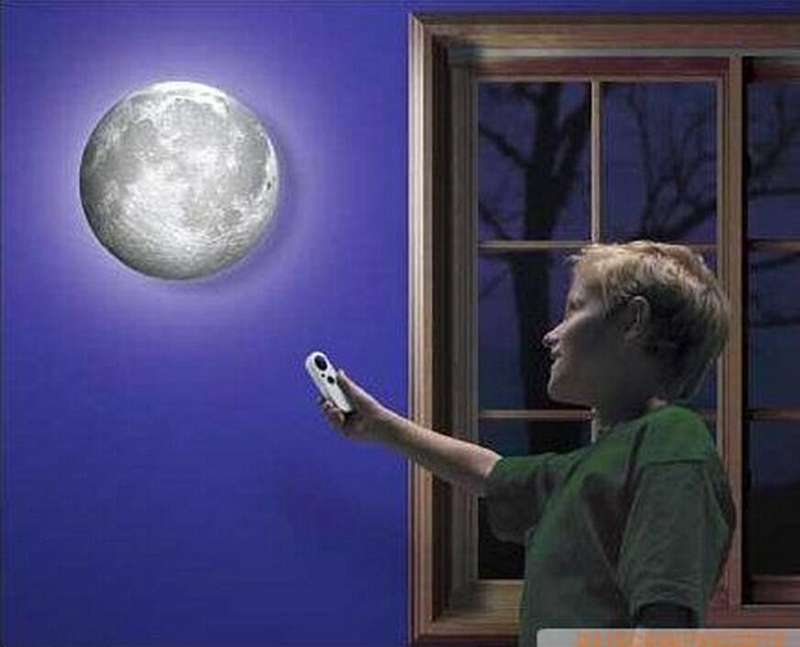 Indoor LED Wall Moon Lamp With Remote Control Relaxing Healing Moon Light with Remote Control Free Shipping