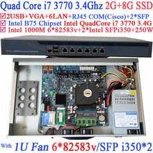 Ufficio router 1u network router per il lavoro con intel quad core i7 3770 3 4