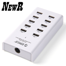 NewR DUB-10P-WH 10 Port USB Desktop Charger for Tablet PC 2.4A*10 Output  with CE/FCC/3C/ROHS-White