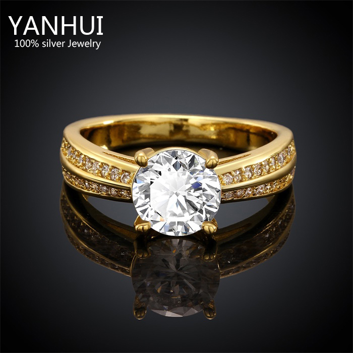 24k yellow gold engagement rings