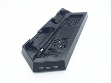 Новое вертикальная контроллер двойной USB зарядное устройство для док-станции зарядки кронштейн стенд охлаждения кулер вентилятор для SONY Playstation 4 PS4