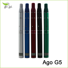 free shipping 2014 new ago g5 dry herb vaporizer pen starter kit portable e cigarette mod e-cig e-cigarette LCD battery TZ030