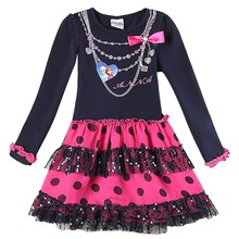 baby girls dress nova brand anna elsa dress 2016 new fashion long sleeve knee length dress for children dress kids chothes H5478