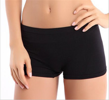 Mainland Women’s Sport Panties High Elasticity Underwear Ladies Gym Pants Solid Color Briefs Cute boyshort Seamless Underwear