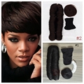 Indian Hair Weave Extension With Lace Closure Rosa Hair Product Machine Double Weft 27pcs Virgin Cheap