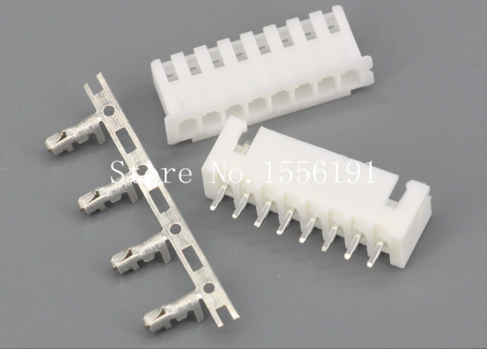 100Sets Kit XH2 54 8P 8Pin Straight needle spacing 2 54mm connectors Male and Female Plug
